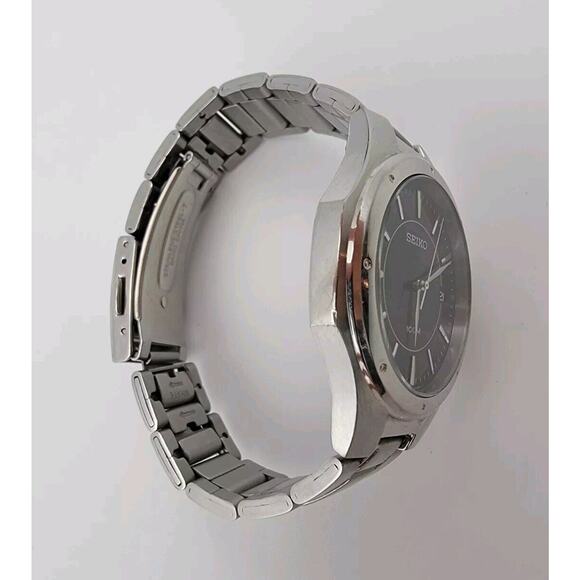 Men's Seiko 7N42-0FD0 Stainless Steel Calendar Vintage Quartz Watch 6.75" wrist- - Picture 6 of 10